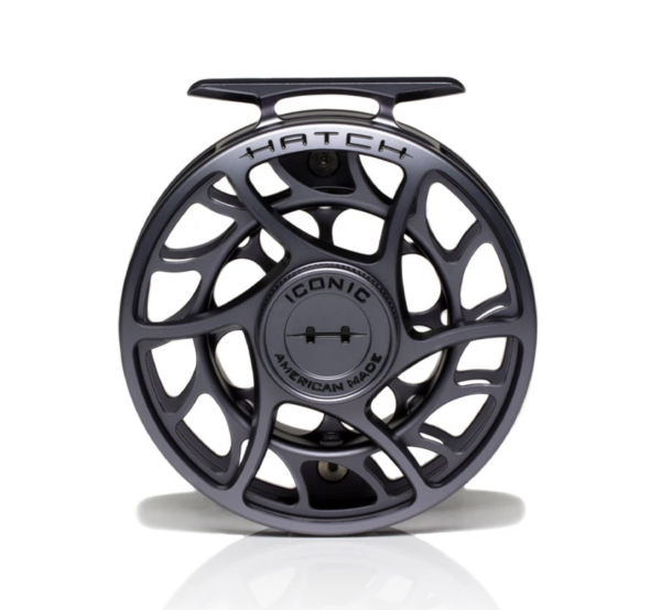 Hatch Iconic 5 Plus Fly Reel Grey Back
